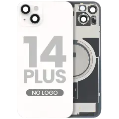 Back Glass w/ MagSafe Magnet For iPhone 14 Plus (Aftermarket) (Starlight) (No Logo)
