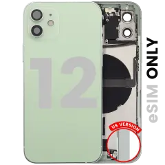 Back Housing W/ Charging Port Flex & Small Parts  For iPhone 12 (US Version) (Used OEM Pull: Grade B) (Green)