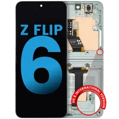 Inner OLED Assembly With Frame Compatible For Samsung Galaxy Z Flip 6 5G (F741) (US & International) (Aftermarket) (Mint)