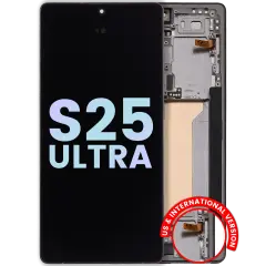OLED Assembly With Frame For Samsung Galaxy S25 Ultra 5G (Service Pack ) (US &amp; International) (Titanium Black)
