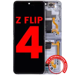 Inner OLED Assembly With Frame Compatible For Samsung Galaxy Z Flip 4 5G (F721) (US & International Version) (Aftermarket Plus) (Blue)