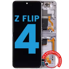 Inner OLED Assembly With Frame Compatible For Samsung Galaxy Z Flip 4 5G (F721) (US & International Version) (Aftermarket) (Bora Purple)