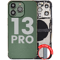 Back Housing W/ Charging Port Flex & Small Parts  For iPhone 13 Pro (EU / Global Version) (Used OEM Pull: Grade C) (Alpine Green)