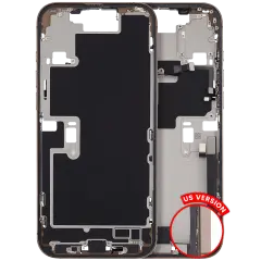 Mid-Frame Housing W/ Charging Port Flex & Small Parts For iPhone 16 Pro Max (US Version) (Used OEM Pull: Grade C) (Desert Titanium)