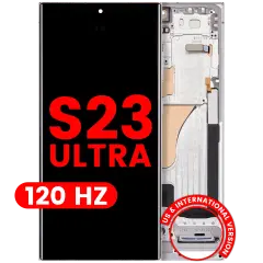 OLED Assembly With Frame For Samsung Galaxy S23 Ultra (US & International) (Aftermarket Plus) (120Hz) (Sky Blue)