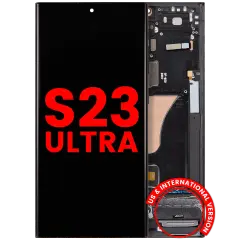OLED Assembly With Frame For Samsung Galaxy S23 Ultra (US & International) (Aftermarket Plus) (Graphite)