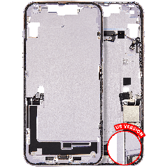 Mid-Frame Housing  W/ Charging Port Flex & Small Parts  For iPhone 14 Plus (US Version) (Used OEM Pull: Grade A) (Purple)