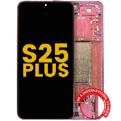 OLED Assembly With Frame For Samsung Galaxy S25 Plus 5G  (US & International Version) (Refurbished) (Coral Red)