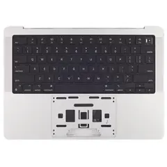 Top Case with Battery and Keyboard For MacBook Pro 14" A2442 (2021)  (ISO Slovak) (Genuine OEM) (Silver)