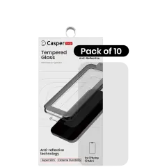 Casper Snap Tempered Glass Compatible For iPhone 12 Mini (10 Pack) (AR Clear)