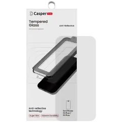 Casper Snap Tempered Glass Compatible For iPhone 15 Plus / 16 Plus (Retail Pack) (AR Clear)