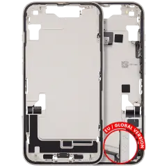 Mid-Frame Housing W/ Charging Port Flex & Small Parts For iPhone 14 (EU / Global Version) (Used OEM Pull: Grade A) (Starlight)