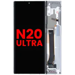 OLED Assembly With Frame For Samsung Galaxy Note 20 Ultra 5G (Aftermarket Plus) (Mystic White)