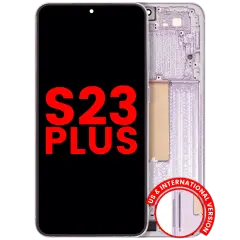 OLED Assembly With Frame For Samsung Galaxy S23 Plus (US & International) (Aftermarket Plus) (Lavender)