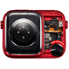 Housing Assembly Compatible For Watch Series 8 (45MM) (Used OEM Pull: Grade A) (GPS Version) (Aluminum / Red)