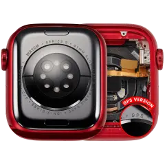 Housing Assembly Compatible For Watch Series 9 (41MM) (Used OEM Pull: Grade A) (GPS Version) (Aluminum / Red)