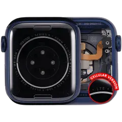 Housing Assembly Compatible For Watch Series 6 (40MM) (Used OEM Pull: Grade A) (Aluminum/Blue) (Cellular Version)