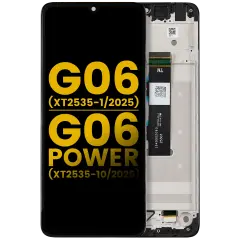 LCD Assembly With Frame For Motorola Moto G06 (XT2535-1 /2025) / G06 Power (XT2535-10 /2025) (Refurbished) (All Colors)