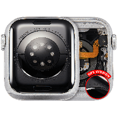 Housing Assembly Compatible For Watch Series 6 (40MM) (Used OEM Pull: Grade A) (Aluminum/Silver) (GPS Version)