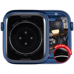 Housing Assembly Compatible For Watch Series 7 (45MM) (Used OEM Pull: Grade A) (Aluminum/Blue) (Cellular Version)