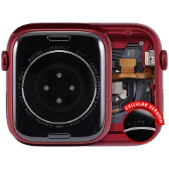 Housing Assembly Compatible For Watch Series 7 (45MM) (Used OEM Pull: Grade A) (Aluminum/Red) (Cellular Version)