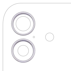 Back Camera Bezel Ring Only For iPhone 17 (Lavender) (2 Piece Set)