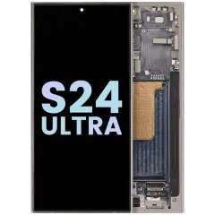 OLED Assembly With Frame For Samsung Galaxy S24 Ultra (Service Pack) (Titanium Gray)