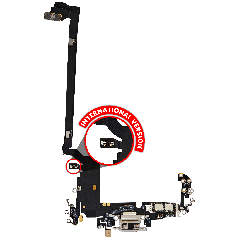 Charging Port Flex Cable for iPhone 17 Pro Max (Premium) (International Version) (Silver)