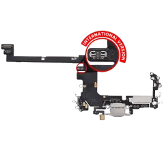 Charging Port Flex Cable For iPhone 17 Pro (Aftermarket Plus) (International Version) (Silver)