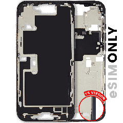 Mid-Frame Housing W/ Small Parts For iPhone 16 Pro Max (US Version) (Used OEM Pull: Grade C) (Black Titanium)