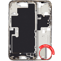 Mid-Frame Housing  W/ Small Parts For iPhone 16 Pro Max (EU / Global Version) (Used OEM Pull: Grade B) (Natural Titanium)
