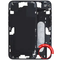 Mid-Frame Housing W/ Small Parts For iPhone 16 Plus (EU / Global Version) (Used OEM Pull: Grade A) (Black)