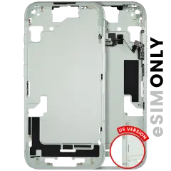 Mid-Frame Housing  W/ Small Parts For iPhone 15 (US Version) (Used OEM Pull: Grade A) (Green)