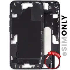 Mid-Frame Housing  W/ Small Parts For iPhone 16 (US Version) (Used OEM Pull: Grade A) (Black)