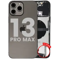 Back Housing W/ Charging Port Flex & Small Parts  For iPhone 13 Pro Max (US Version) (Used OEM Pull: Grade A) (Graphite)