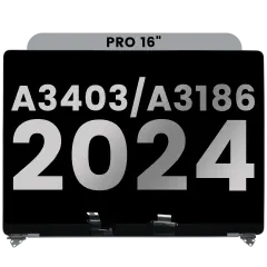 Complete LCD Display Assembly For MacBook Pro 16" (A3403 / A3186 Late 2024) (Used OEM Pull: Grade A) ( Silver)