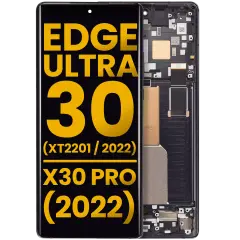 OLED Assembly Without Frame For Motorola Edge 30 Ultra (XT2201 / 2022) / Motorola Moto X30 Pro (2022) (Refurbished) (Interstellar Black)