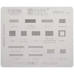 Display IC Reballing Stencil for iPhone 11–17 Series (Amaoe)
