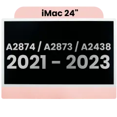 Complete LCD Display Assembly For iMac 24" A2874 / A2873 (2023) / A2438 (2021)  (LG204A-215 LM235UH1 SDD1) (Used OEM Pull: Grade A) （Small Camera hole）(Pink)