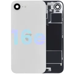 Back Glass With MagSafe Magnet, NFC & Flashlight Flex Cable For iPhone 16e (Genuine OEM) (White)