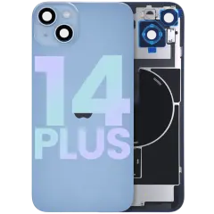 Back Glass w/ MagSafe Magnet & NFC & Flashlight Flex For iPhone 14 Plus (Genuine OEM) (Blue)