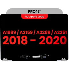 Complete LCD Display Assembly For MacBook Pro 13" A1989 (2018-2019) / A2159 (2019) / A2289 / A2251 (2020) (Aftermarket Plus) (Space Gray)