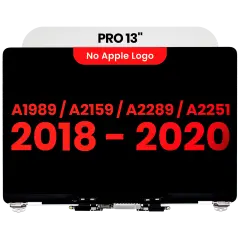 Complete LCD Display Assembly For MacBook Pro 13" A1989 (2018-2019) / A2159 (2019) / A2289 / A2251 (2020) (Aftermarket Plus) (Silver)