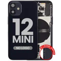 Back Housing W/ Small Parts For iPhone 12 Mini (EU / Global Version) (Aftermarket Plus) (Black)