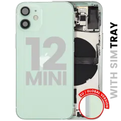 Back Housing W/ Small Parts For iPhone 12 Mini (EU / Global Version) (Used OEM Pull: Grade A) (Green)