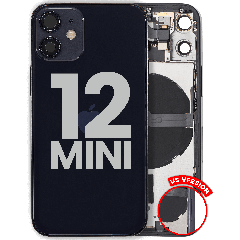 Back Housing W/ Small Parts For iPhone 12 Mini (US Version) (Used OEM Pull: Grade B) (Black)