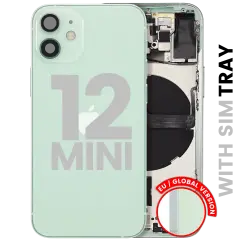 Back Housing W/ Small Parts For iPhone 12 Mini (EU / Global Version) (Used OEM Pull: Grade B) (Green)