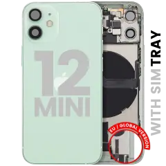 Back Housing W/ Charging Port Flex & Small Parts For iPhone 12 Mini (EU / Global Version) (Used OEM Pull: Grade A) (Green)