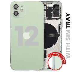 Back Housing W/ Small Parts For iPhone 12 (EU / Global Version) (Used OEM Pull: Grade A) (Green)