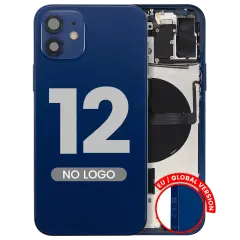 Back Housing W/ Small Parts For iPhone 12 (EU / Global Version) (Aftermarket Plus) (Blue)
